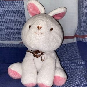 Child Of Mine White and Pink Plush Bunny Toy